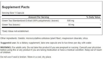 Super Herbs Green Tea Extract 500mg | Swanson | 60ct