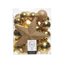 Decoris Kerstballen Mat/Glas/Glitter 33 Stuks Goud - thumbnail