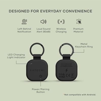 Satechi ST-LKCFK Bluetooth tracker Apple Find My Zwart Satechi ST-LKCFK Bluetooth tracker Apple Find My Zwart