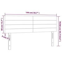 Hoofdbord LED 144x5x78/88 cm stof taupe - thumbnail