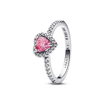 Dames ring Pandora 198421C03-56 16 Zilverkleurig Roze
