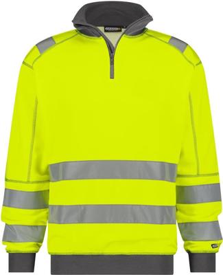 DASSY hoge zichtbaarheidssweater denver geel/grijs l