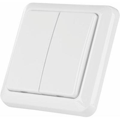 Draadloze wandschakelaar dubbel, AWST8802 Draadloze wandschakelaar dubbel, AWST8802