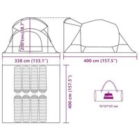 Tunneltent 8-persoons waterdicht groen - thumbnail