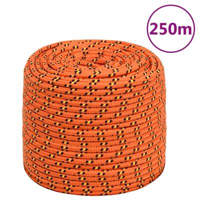 VidaXL Boottouw 10 mm 250 m polypropyleen oranje VidaXL Boottouw 10 mm 250 m polypropyleen oranje