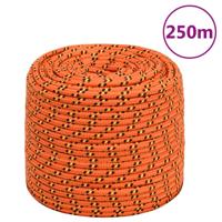VidaXL Boottouw 10 mm 250 m polypropyleen oranje - thumbnail