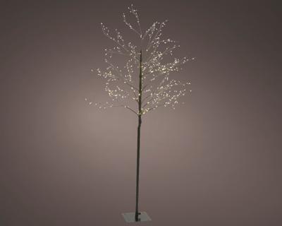 Micro LED boom d40h180 cm zwart/wit kerstverlichting - Lumineo