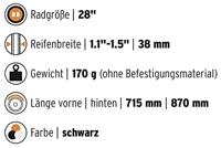 SKS Spatbordset 28" velo urban - thumbnail