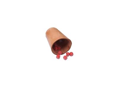 Longfield Pokerbeker 10 cm bruin leder