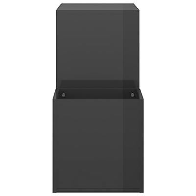 Opbergkast 105x35,5x70 cm spaanplaat hoogglans grijs