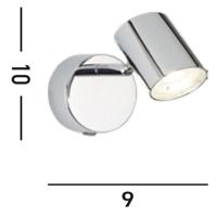 Searchlight Chrome wandspotRollo - 3171CC - thumbnail