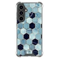 Samsung Galaxy S24 FE shockproof hoesje - Blue cubes - thumbnail