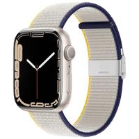 Nylon bandje met klemsluiting - Wit - Geschikt voor Apple Watch 44mm / 45mm / 46mm / 49mm - thumbnail