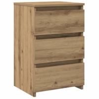 Nachtkastjes 2 st 40x35x62,5 cm bewerkt hout artisanaal eiken - thumbnail