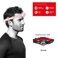 Ledlenser H8R Zwart, Rood Lantaarn aan hoofdband LED - thumbnail