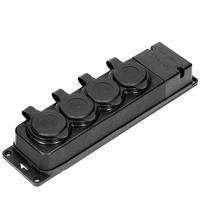 Orno SWD Tafelcontactdoos PROF zwart IP44 4V met klep - 6871956 - thumbnail