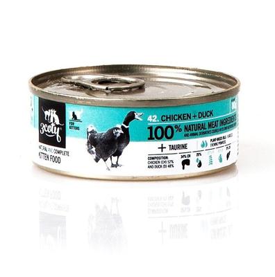 3COTY Chicken with duck For kittens - nat kattenvoer - 80g