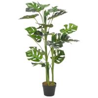 VidaXL Kunstplant met pot monstera 100 cm groen - thumbnail