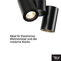 SLV ENOLA B 151830 Wandlamp GU10 50 W Zwart - thumbnail