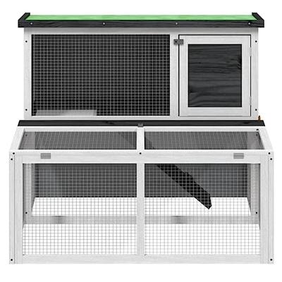 VidaXL Konijnenhok 102x90x84,5 cm massief grenenhout grijs