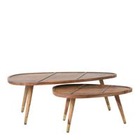 Dutchbone Organische Salontafel 'Sham' set van 2 stuks - thumbnail