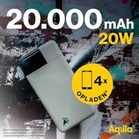 Aqiila Powerbird B20M Powerbank 20000 mAh LiPo USB-A, USB-C Mosgroen - thumbnail