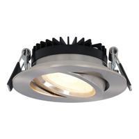 Rome LED inbouwspot - Kantelbaar - IP44 waterdicht - 6 Watt 430 lumen - 2700K warm wit - Lage inbouwdiepte 27mm - Dimbaar - Rond - RVS - Voor binnen en buiten - thumbnail