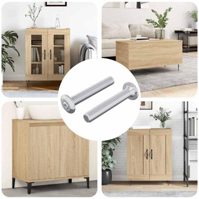 VidaXL Vergrendelingsschroef 2 pcs zilver m6 x 35 mm staal