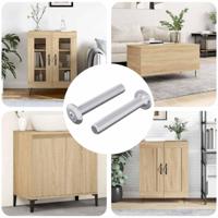 VidaXL Vergrendelingsschroef 2 pcs zilver m6 x 35 mm staal - thumbnail