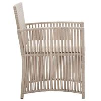 Tuinstoelen met kussens 2 st poly rattan beige - thumbnail