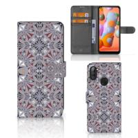 Samsung Galaxy M11 | A11 | Bookcase | Flower Tiles - thumbnail