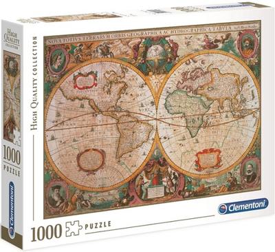 Clementoni puzzel oude wereldkaart, 1000st.