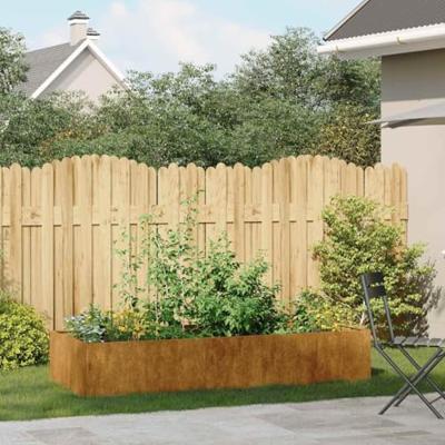 Plantenbak roestig 200x80x40 cm weervast staal