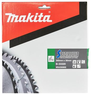 Makita Afkortzaagblad voor Aluminium | Specialized | Ø 260mm Asgat 30mm 80T - B-33320
