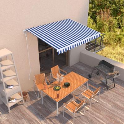 Luifel automatisch uittrekbaar 300x250 cm blauw en wit