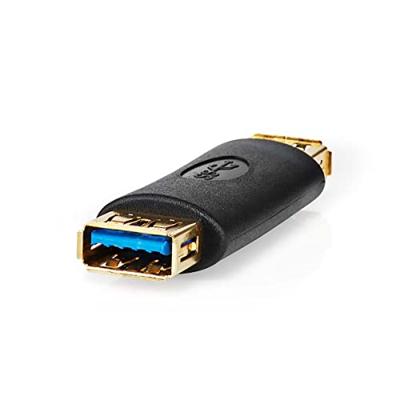 USB-Adapter | USB 3.2 Gen 1 | USB-A Female | USB-A Female | 5 Gbps | Verguld | Antraciet USB-Adapter | USB 3.2 Gen 1 | USB-A Female | USB-A Female | 5 Gbps | Verguld | Antraciet