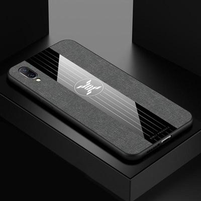 Voor vivo X23 XINLI stiksels doek textuur schokbestendig TPU beschermhoes (grijs)