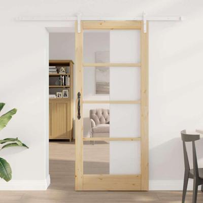 Schuifdeur ORKDAL Bruin 86 x 198.5 cm Massief grenenhout