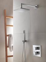 Hotbath Thermostatische Inbouw Douche Set Bloke Met 2-Weg-Stop-Omstel Ibs 4A - Chroom + Wandarm - thumbnail