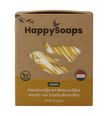 Happysoaps Hand & voetcreme bar soft argan 40 Gram