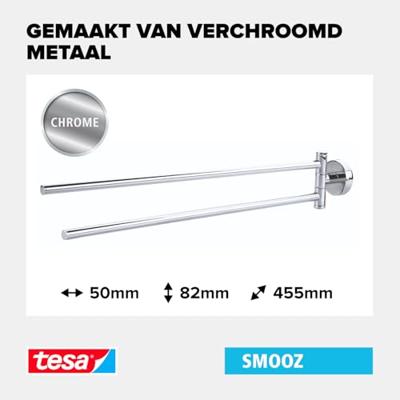 tesa SMOOZ Handdoekhouder Lijm Metaal