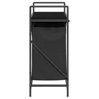 Wasmand 2 vakken met plank zwart eikenkleurig - thumbnail