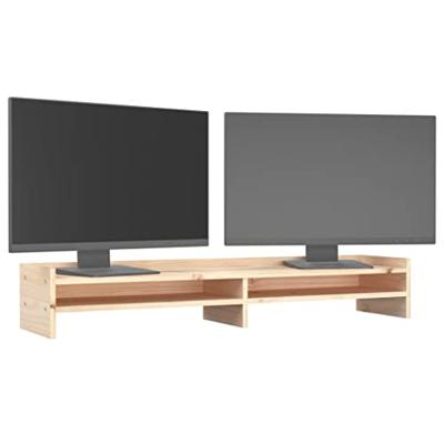 VidaXL Monitorstandaard 100x24x16 cm massief grenenhout VidaXL Monitorstandaard 100x24x16 cm massief grenenhout