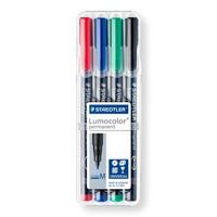 Viltstift Staedtler Lumocolor 317 permanent M set à 3 +1 stuk gratis - thumbnail
