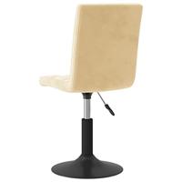 VidaXL Eetkamerstoelen draaibaar 2 st fluweel crèmekleurig - thumbnail