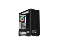 Thermaltake S380 TG ARGB Black Midi-tower PC-behuizing Zwart Zijvenster, Geïntegreerde verlichting, 2 voorgeïnstalleerde LED-ventilators - thumbnail
