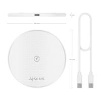 Draadloze oplader Aisens ASCH-15W1WC057-W Wit 15 W - thumbnail