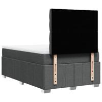 Boxspring met matras stof donkergrijs 120x190 cm - thumbnail