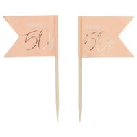 Prikkers 50 Jaar Elegant Blush - 36 Stuks - thumbnail