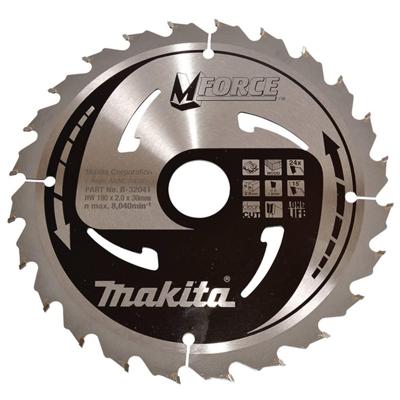 Makita Cirkelzaagblad voor Hout | Mforce | Ø 190mm Asgat 30mm 24T - B-32041